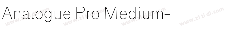 Analogue Pro Medium字体转换